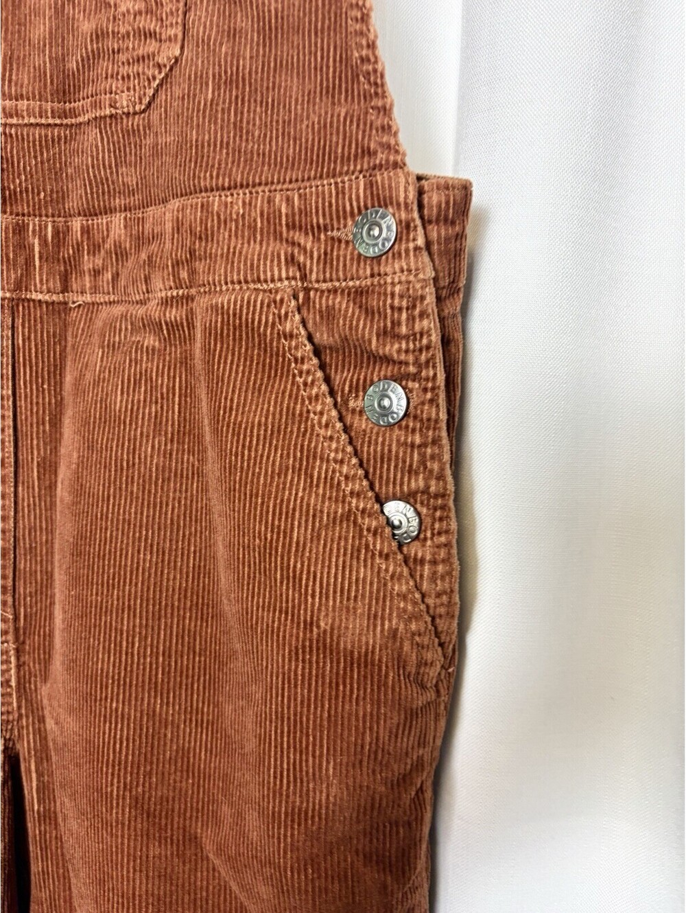 Boden Corduroy Chocolate Brown Relaxed Straight Leg Overalls. Size 10. $188 - Picture 4 of 9